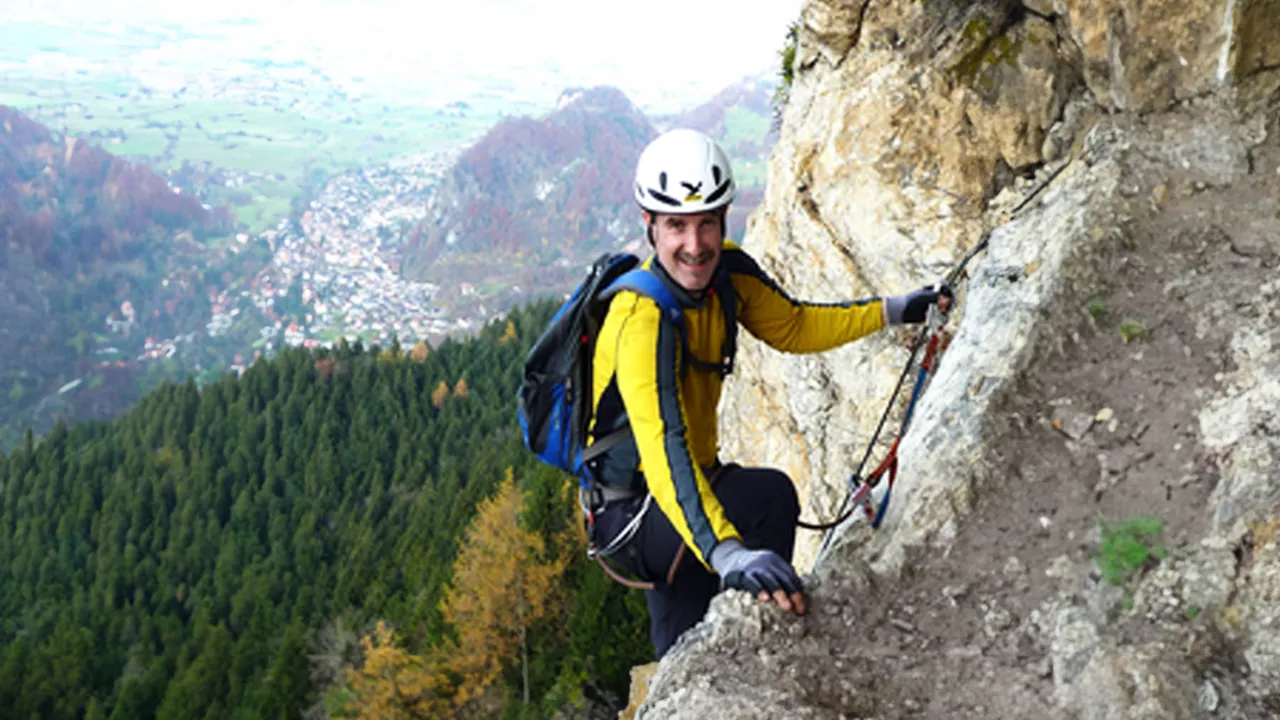 Bild beim Klettern von Johannes Wabnig